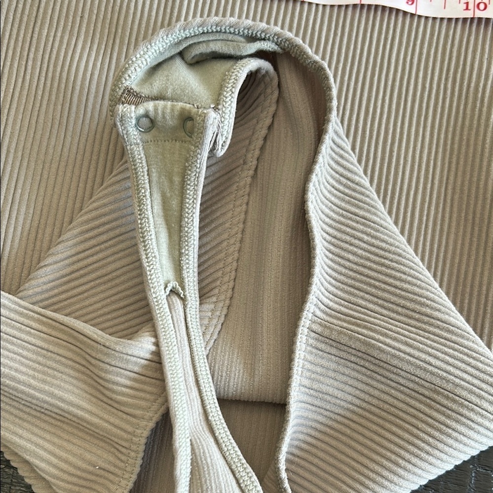 Babaton Grey/Taupe Fitted Ribbed Bodysuit - Picture 5 of 5